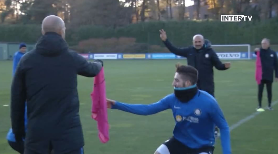 bandierina inter allenamento