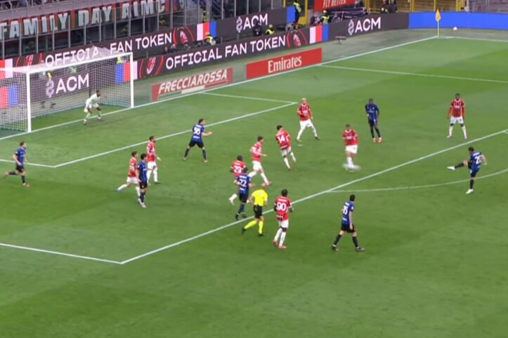 Gol di Calhanoglu in Milan-Inter