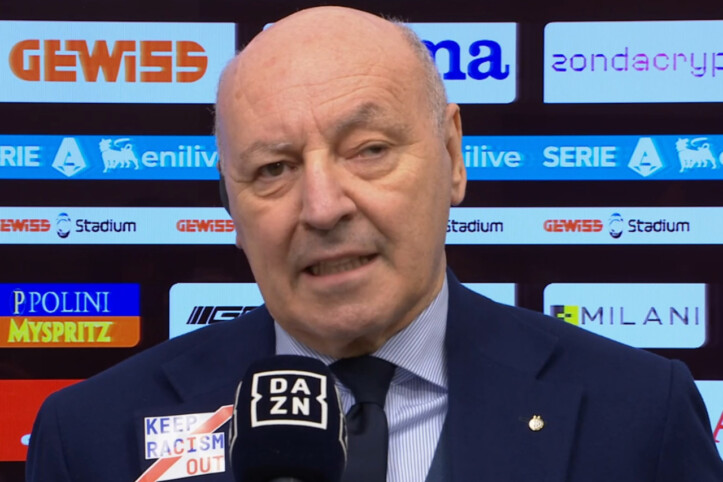 Beppe Marotta prima di Atalanta-Inter