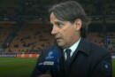Simone Inzaghi intervistato dopo una partita di Champions League