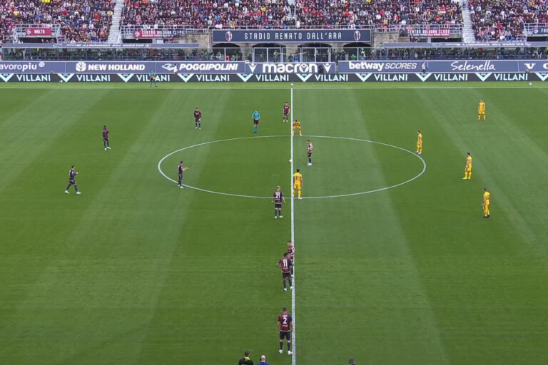 Squadre in campo per Bologna-Inter