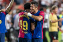 Lamine Yamal e Lewandowski del Barcellona