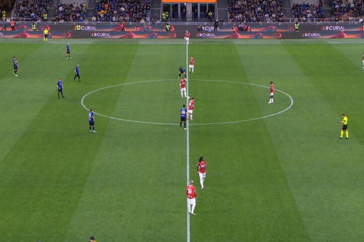 Squadre in campo per Inter-Milan di Coppa Italia