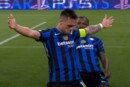 Esultanza di Lautaro Martinez con Thuram dopo il primo gol al Bayern Monaco
