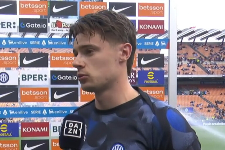 Nicola Zalewski prima di Inter-Cagliari