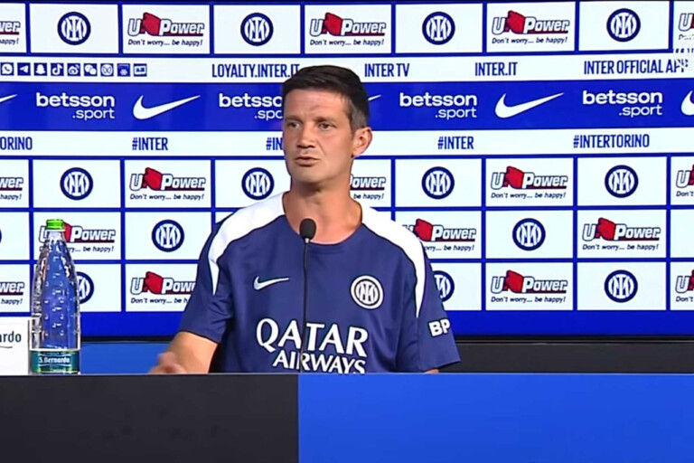 Cristian Chivu in conferenza stampa prima di Inter-Torino