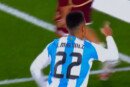Lautaro Martinez in gol con l'Argentina